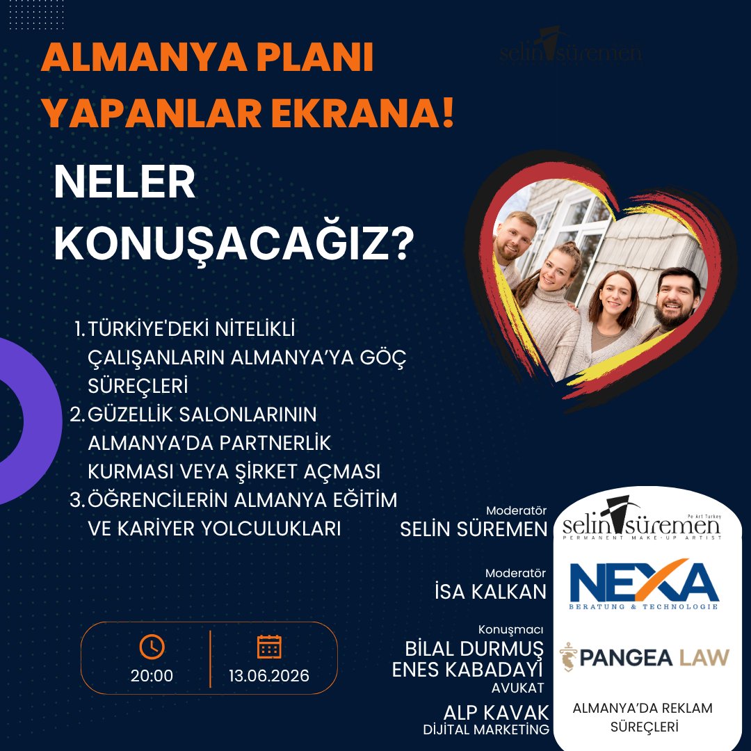 Almanya Planı Yapanlar Ekrana — Seminer Afişi 13.06.2026